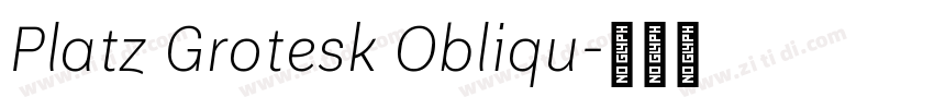 Platz Grotesk Obliqu字体转换